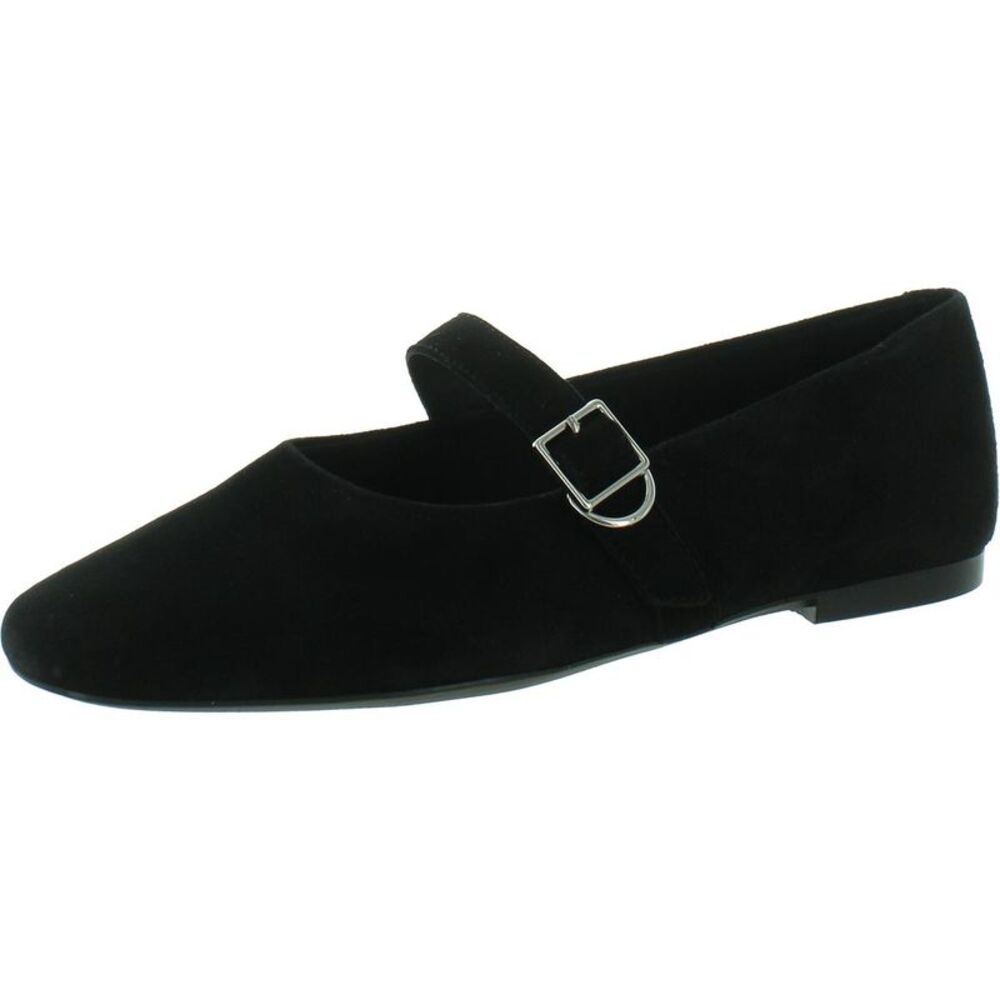 Vagabond Womens Jolin Black Suede Cushioned Footbed Ballet Flats Shoes NWT